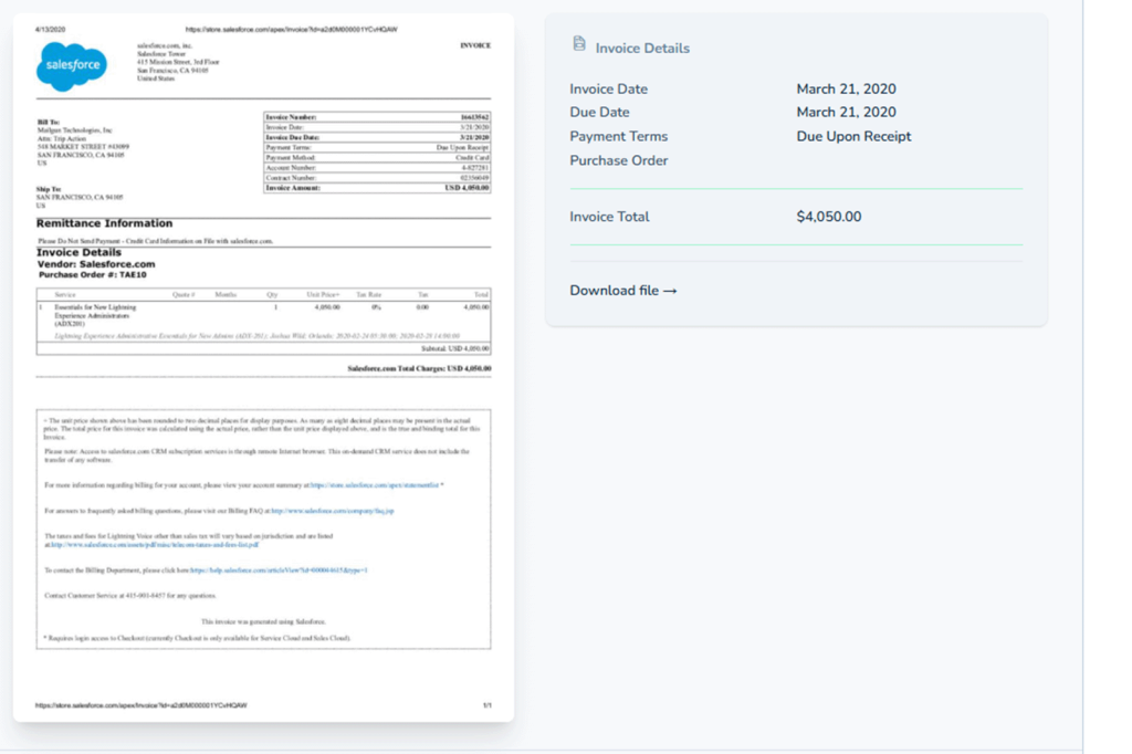 Invoice Data Extraction