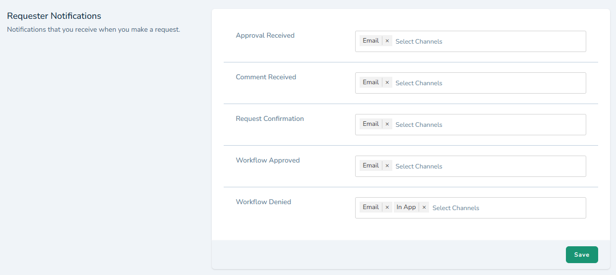 Notification settings
